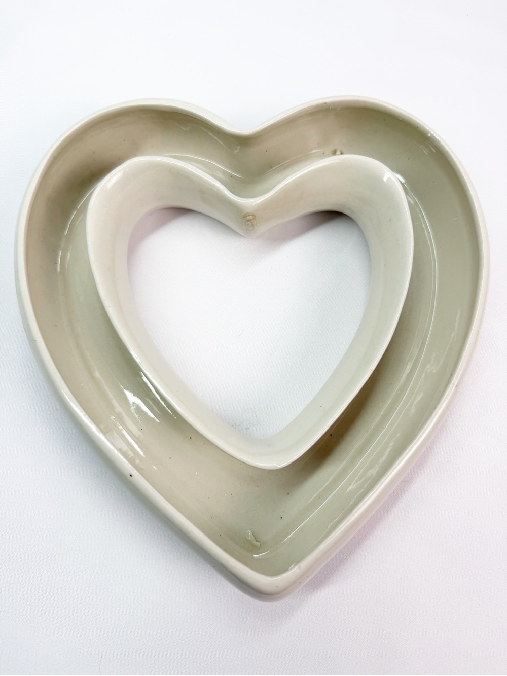 Vintage Japan Shallow Heart Ceramic Vase